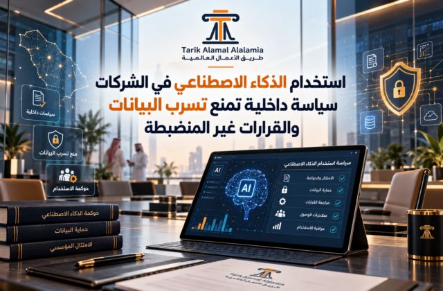 استخدام الذكاء الاصطناعي في الشركات – سياسة داخلية تمنع تسرب البيانات والقرارات غير المنضبطة