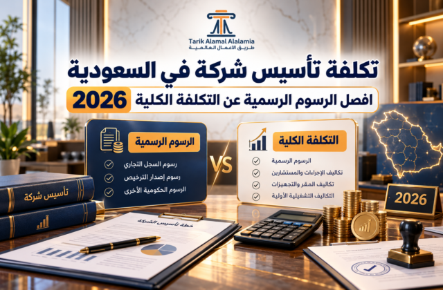 تكلفة تأسيس شركة في السعودية 2026 افصل الرسوم الرسمية عن التكلفة الكلية